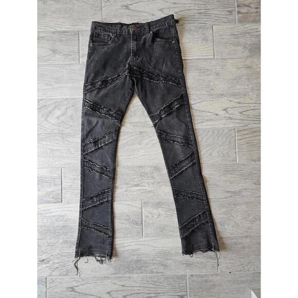 Waimea Other - Boy's Youth Waimea Stacked Fit Denim Black Jeans Pants Size 18 Distressed